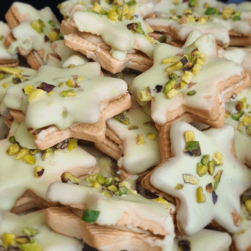 himmliche Festtagssterne große Vorratsbox  1Kg